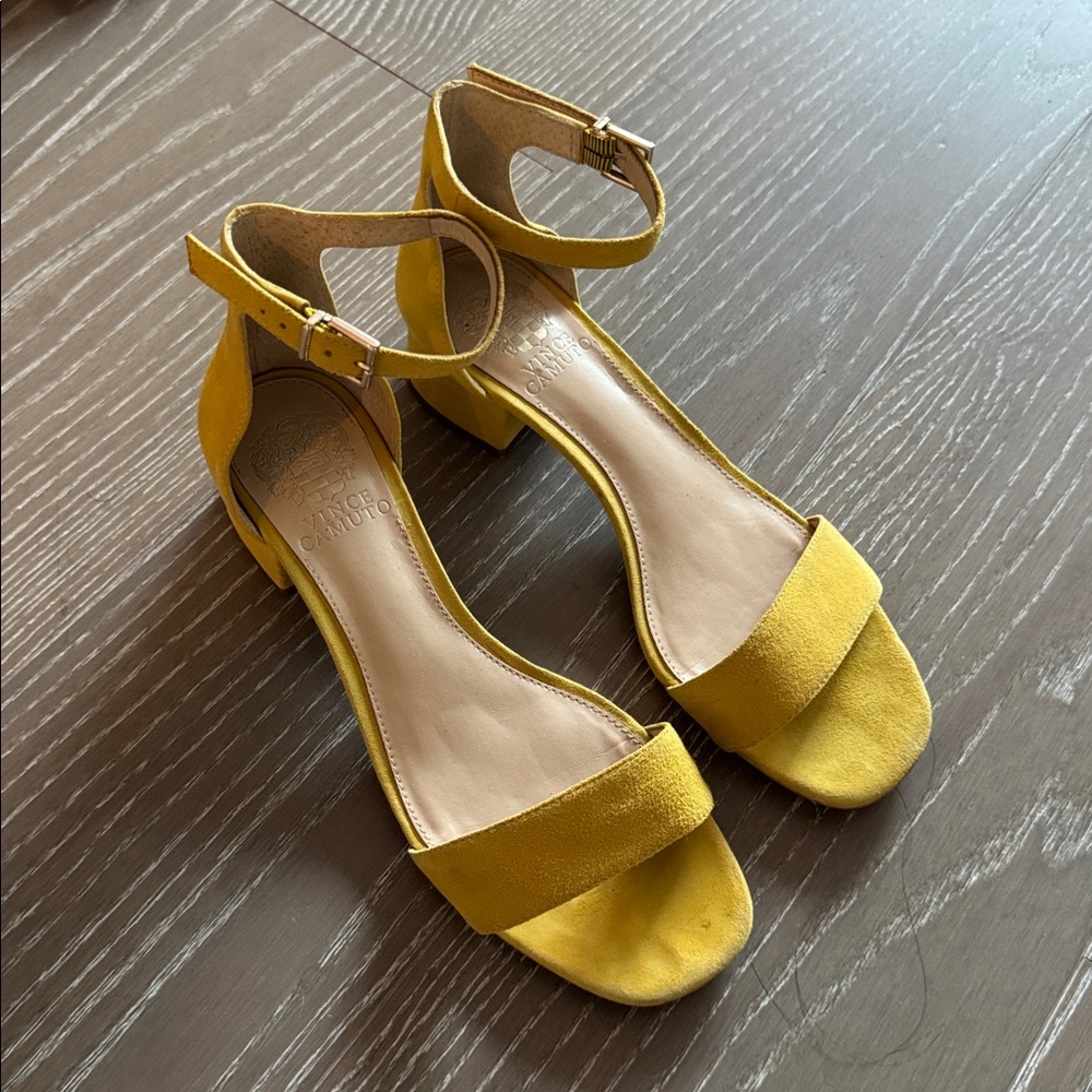 Yellow Ankle Strap Sandals